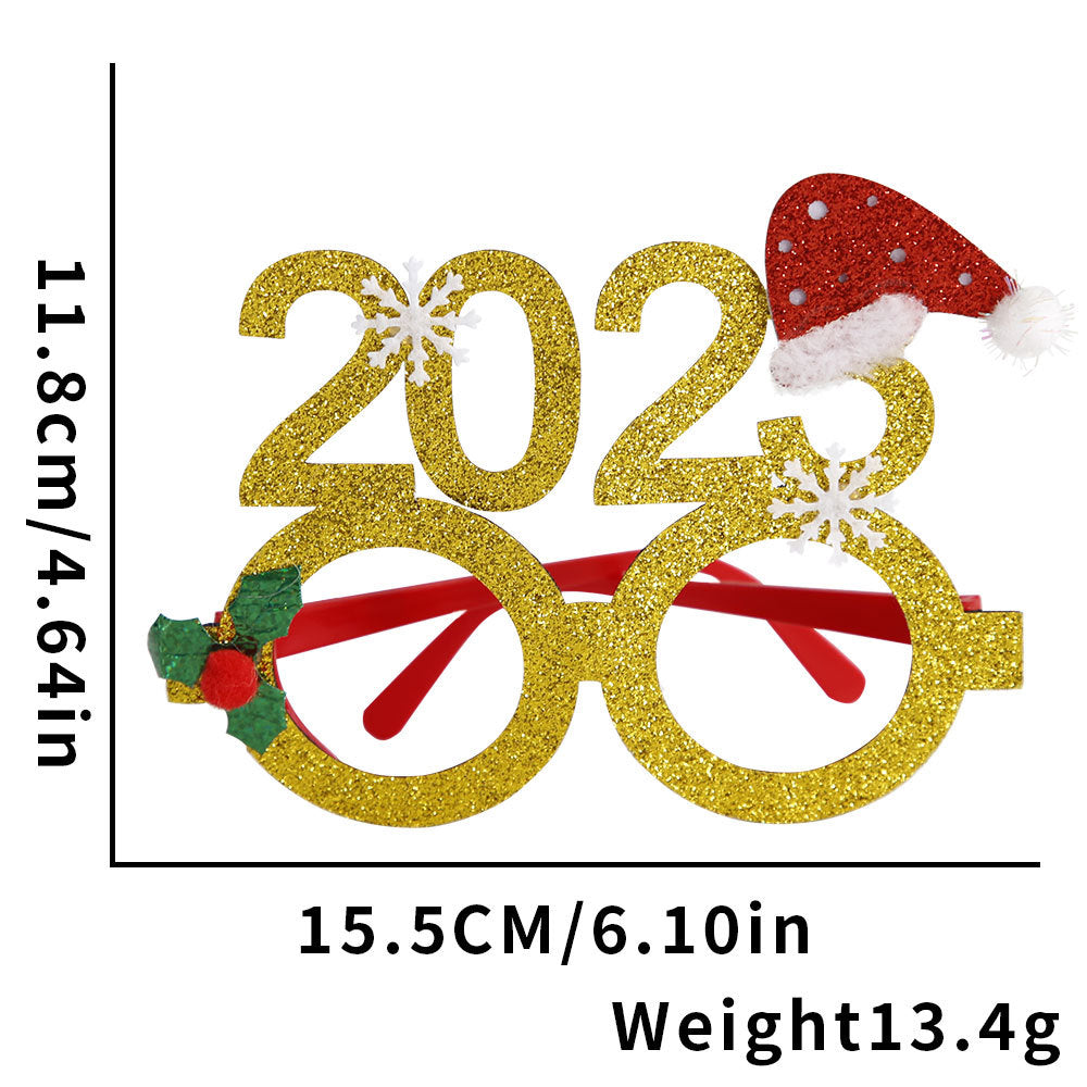 Wholesale Christmas Glasses Children's Party Decorations Christmas Decorations Photo Props Elk Glasses Frame